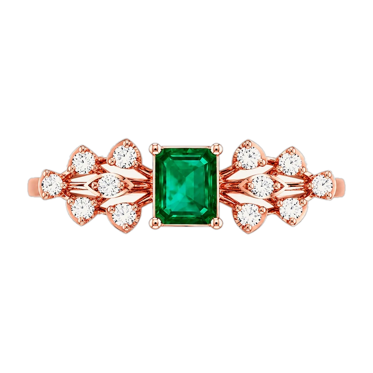 Emerald Cocktail Ring — DIAGO CLR173