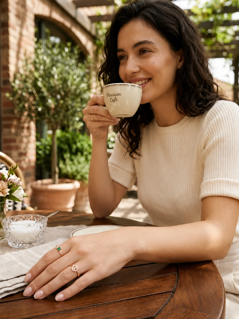 DIAGO jewellery worn over coffee