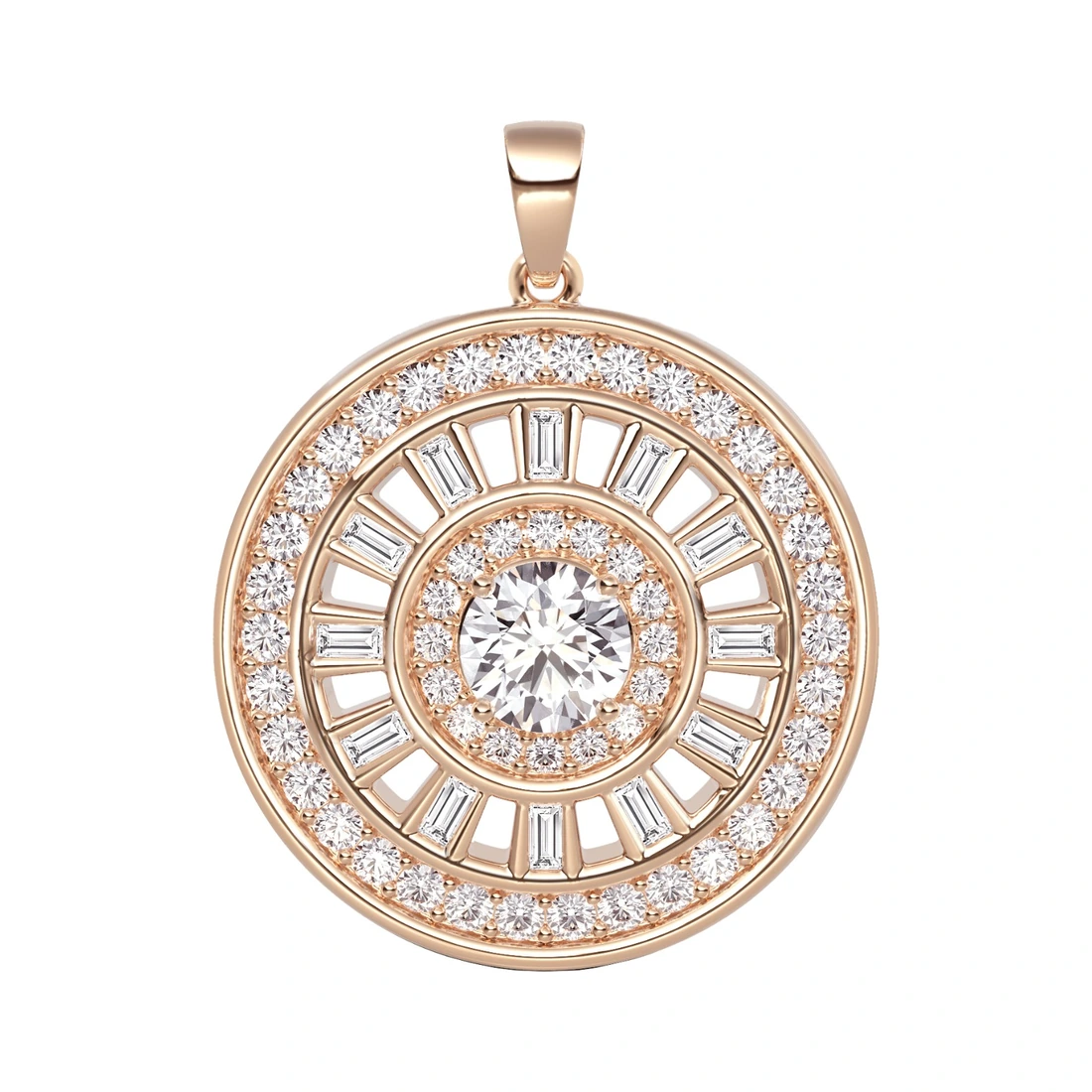 DIAGO diamond pendant in fine gold